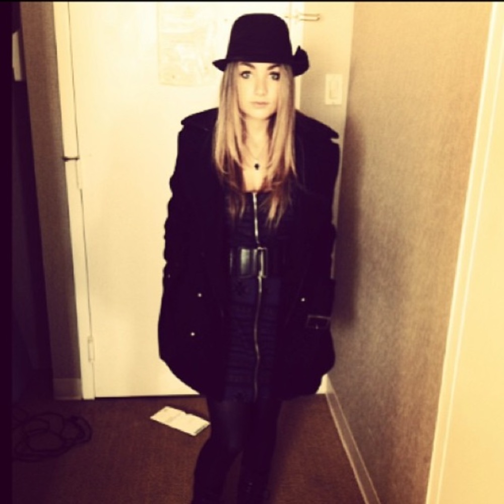 Black pea coat jacket